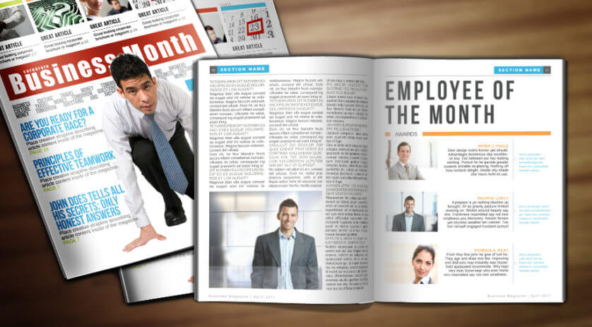 Business Week Template. Corporate InDesign Magazine Template.