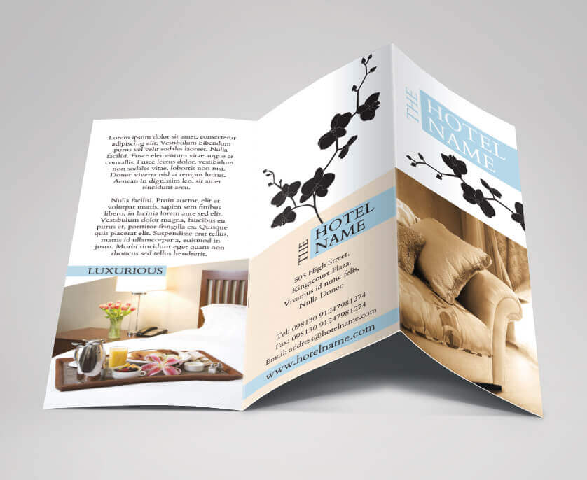 Bed and Breakfast Hotel Brochure Trifold Template InDesign Download