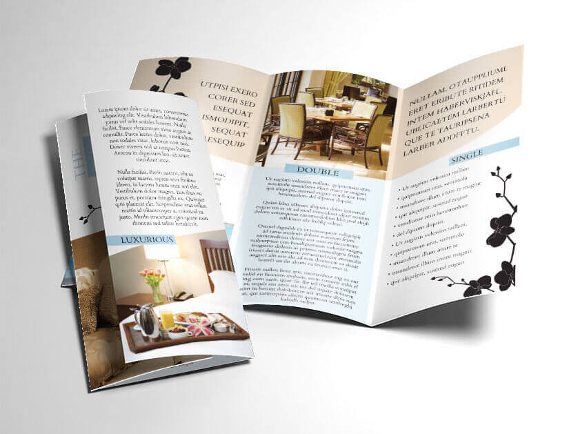 Bed And Breakfast Hotel Brochure - Trifold Template InDesign Download