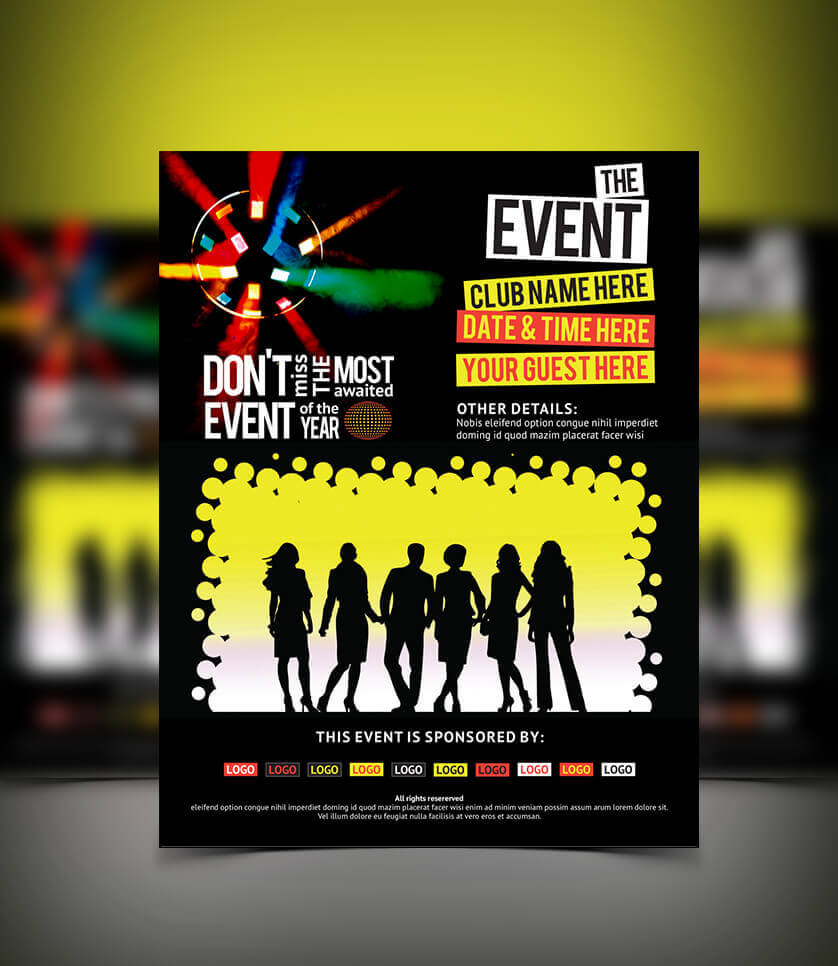 Bold and Vivid Event Flyer - InDesign Template Layout