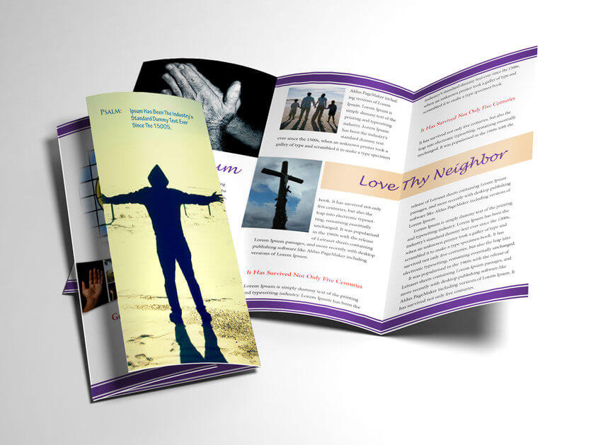 Download Design Template for Church bulletin / Religious Brochure